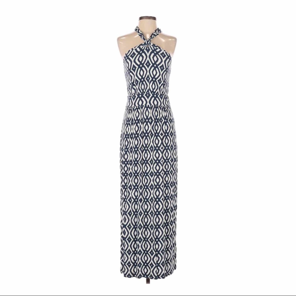 Vineyard Vines Diamond Print Navy & White Maxi